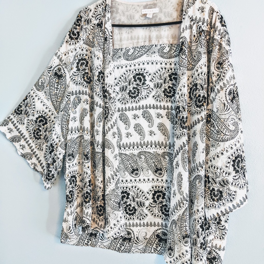 Sheer, soft ly feminine accented in gold cover up